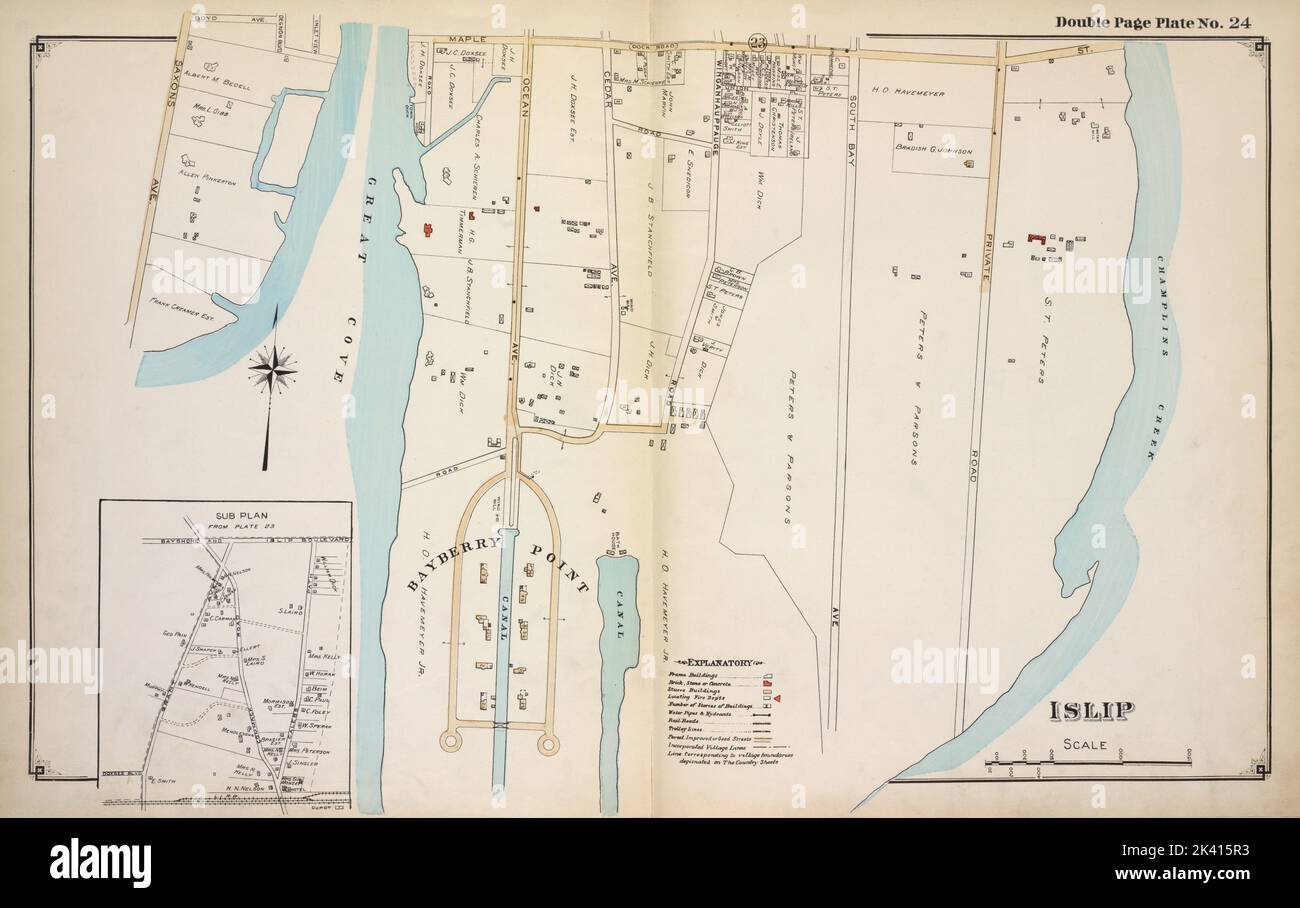 Carte graphique de l'intercalaire. Atlas, cartes. 1915 - 1917. Lionel Pincus et Princess Firyal Map Division. Comté de Suffolk (New York) Banque D'Images