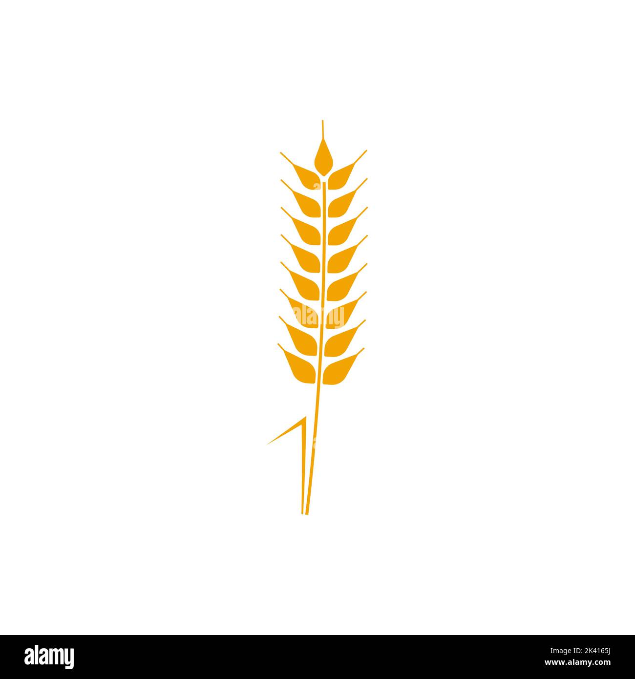 Logo des couronnes de blé. Icône d'oreille de blé. Symbole de l'agriculture vectorielle. Illustration de Vecteur