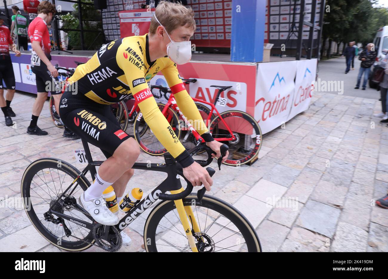 Croatie. 29th septembre 2022. La troisième étape de la course de Cro Race de Sinj à Promosten a commencé à partir de la place de Sinj, Croatie, sur 29 septembre 2022. Photo: Ivo Cagalj/PIXSELL crédit: Pixsell Agence photo et vidéo/Alamy Live News Banque D'Images