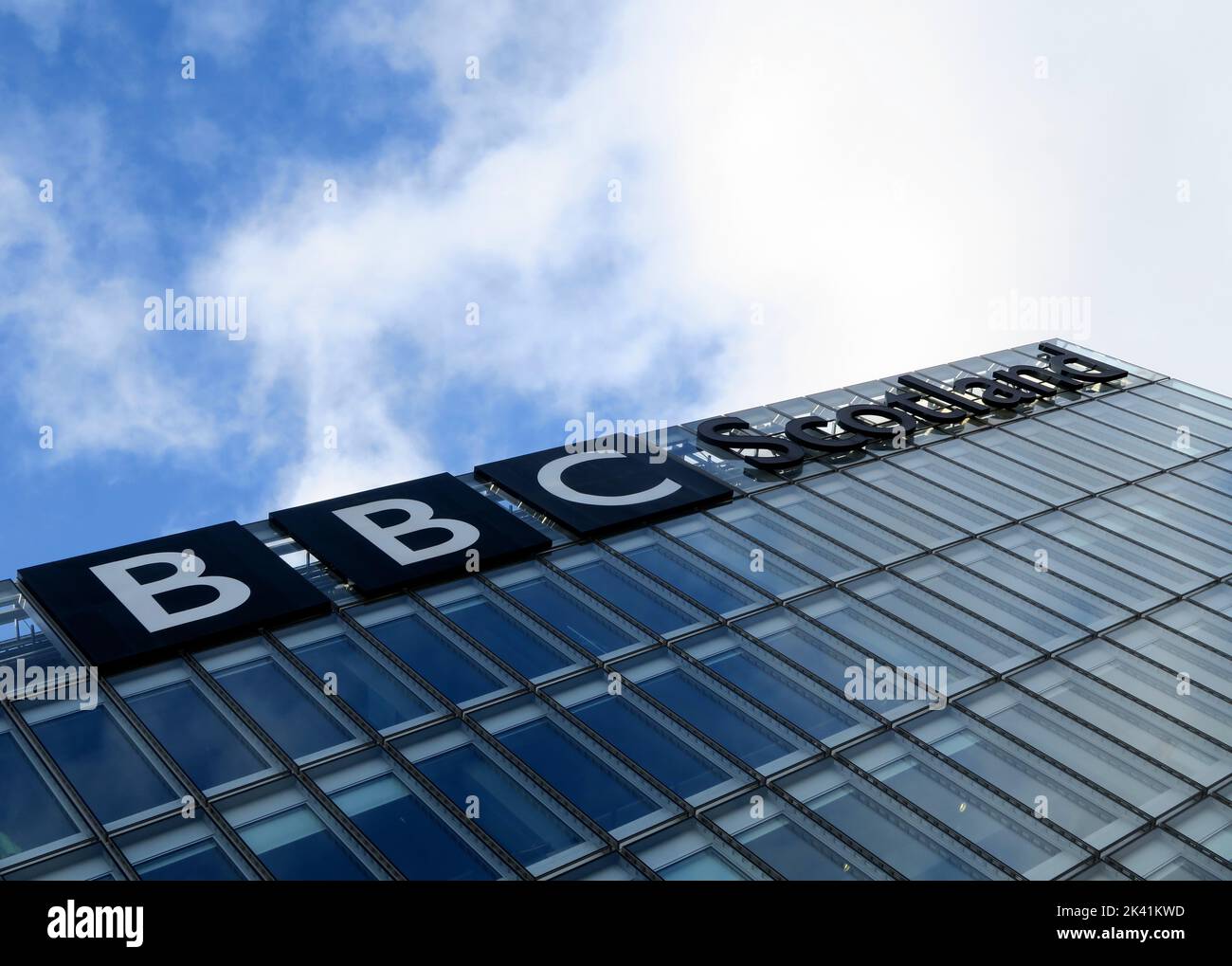 BBC Scotland & BBC ALBA Building and studios, 40 Pacific Quay, Glasgow, Écosse, Royaume-Uni, G51 1DA Banque D'Images