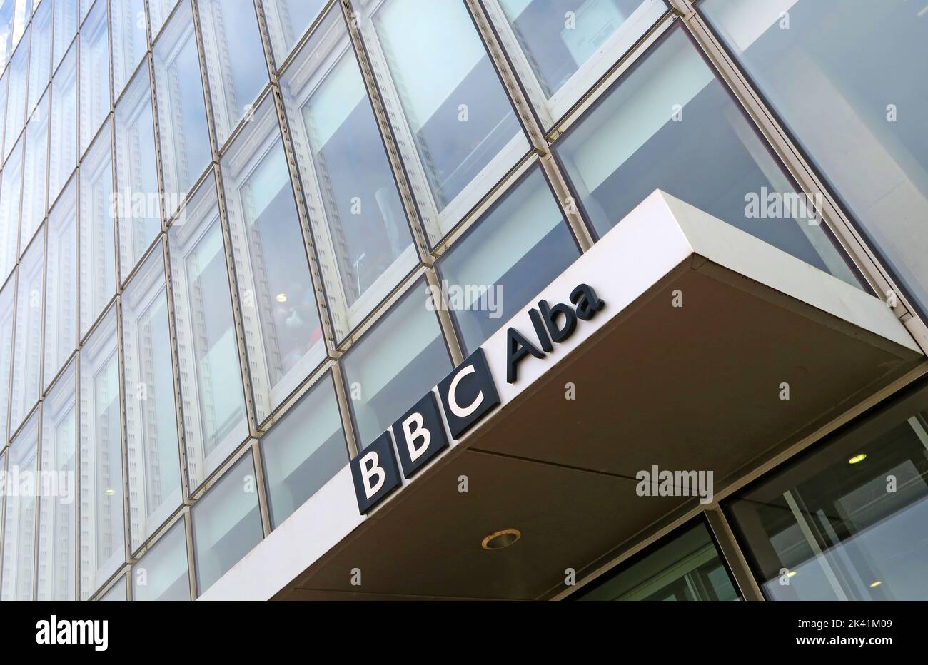 BBC Scotland & BBC ALBA Building and studios, 40 Pacific Quay, Glasgow, Écosse, Royaume-Uni, G51 1DA Banque D'Images