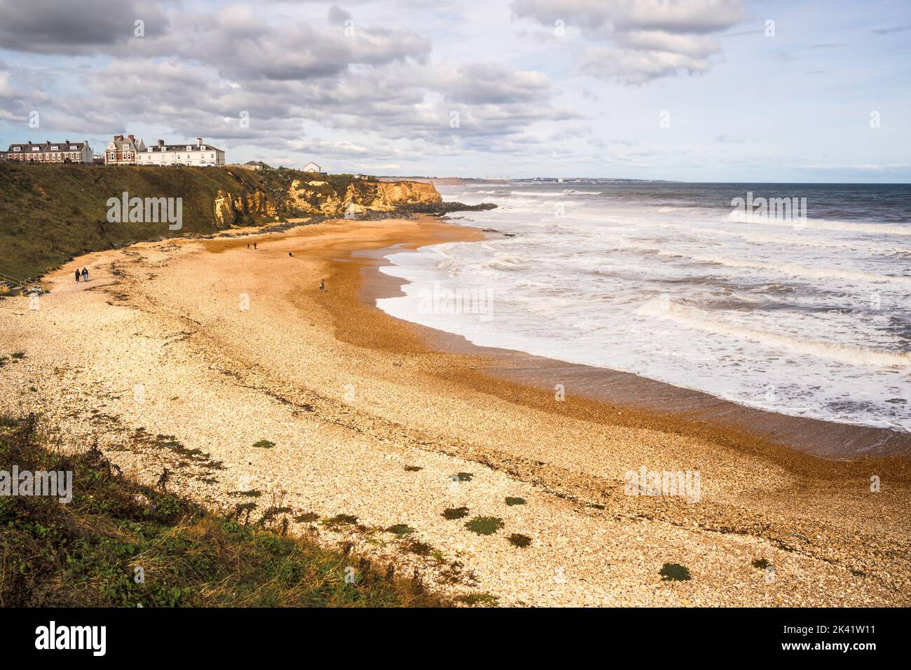 Red Acre Beach ou Terrace Beach à Seaham, Co. Durham, Angleterre, Royaume-Uni Banque D'Images