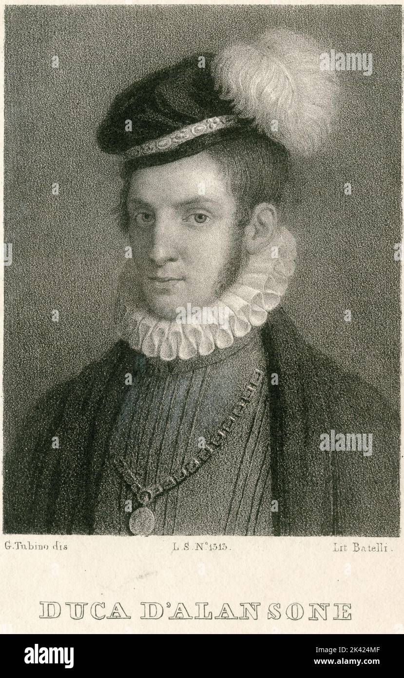 Portrait du duc d'Alansone, France 1800 ca. Banque D'Images