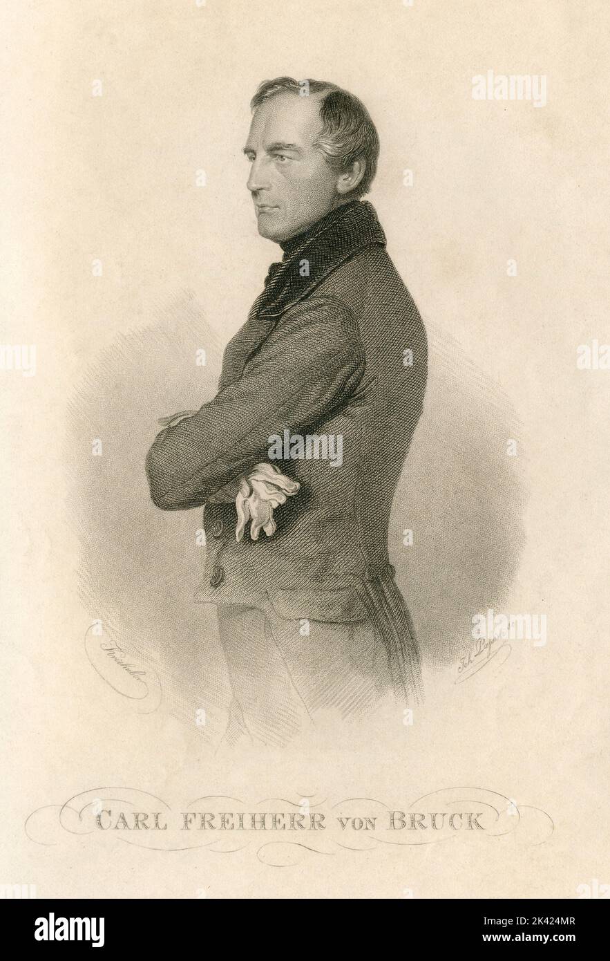 Portrait de l'homme d'État autrichien Karl Ludwig von Bruck, 1800 ca. Banque D'Images