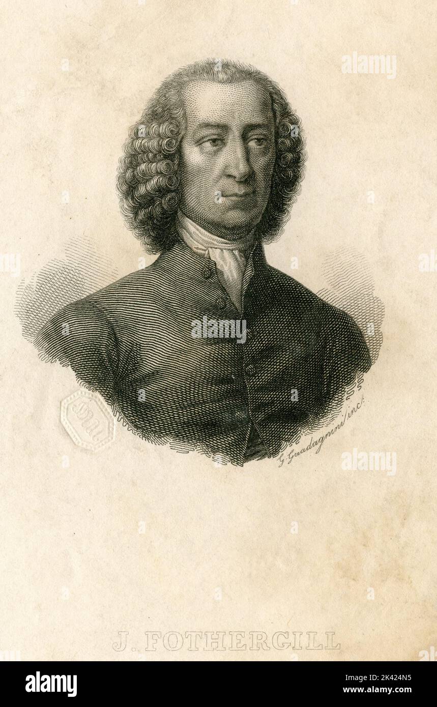Portrait du médecin anglais John Fothergill, 1800 ca. Banque D'Images
