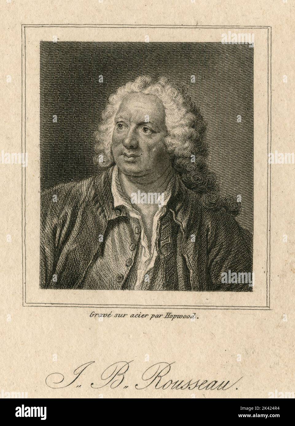 Portrait du poète et dramaturge français Jean-Baptiste Rousseau, 1800 ca. Banque D'Images