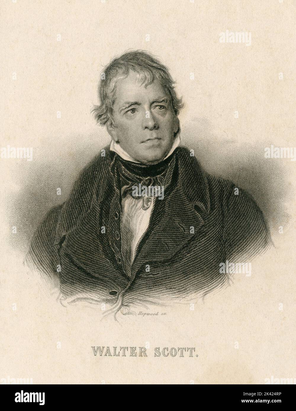 Portrait du romancier et poète écossais Walter Scott, 1800 ca. Banque D'Images