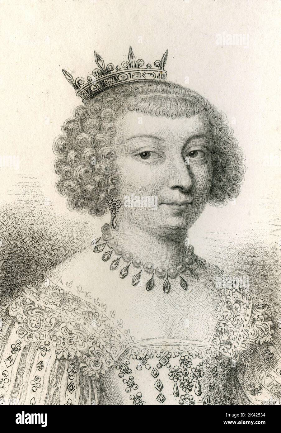 Portrait de Charlotte Marguerite de Montmorency, princesse de Condè, 1800 ca. Banque D'Images