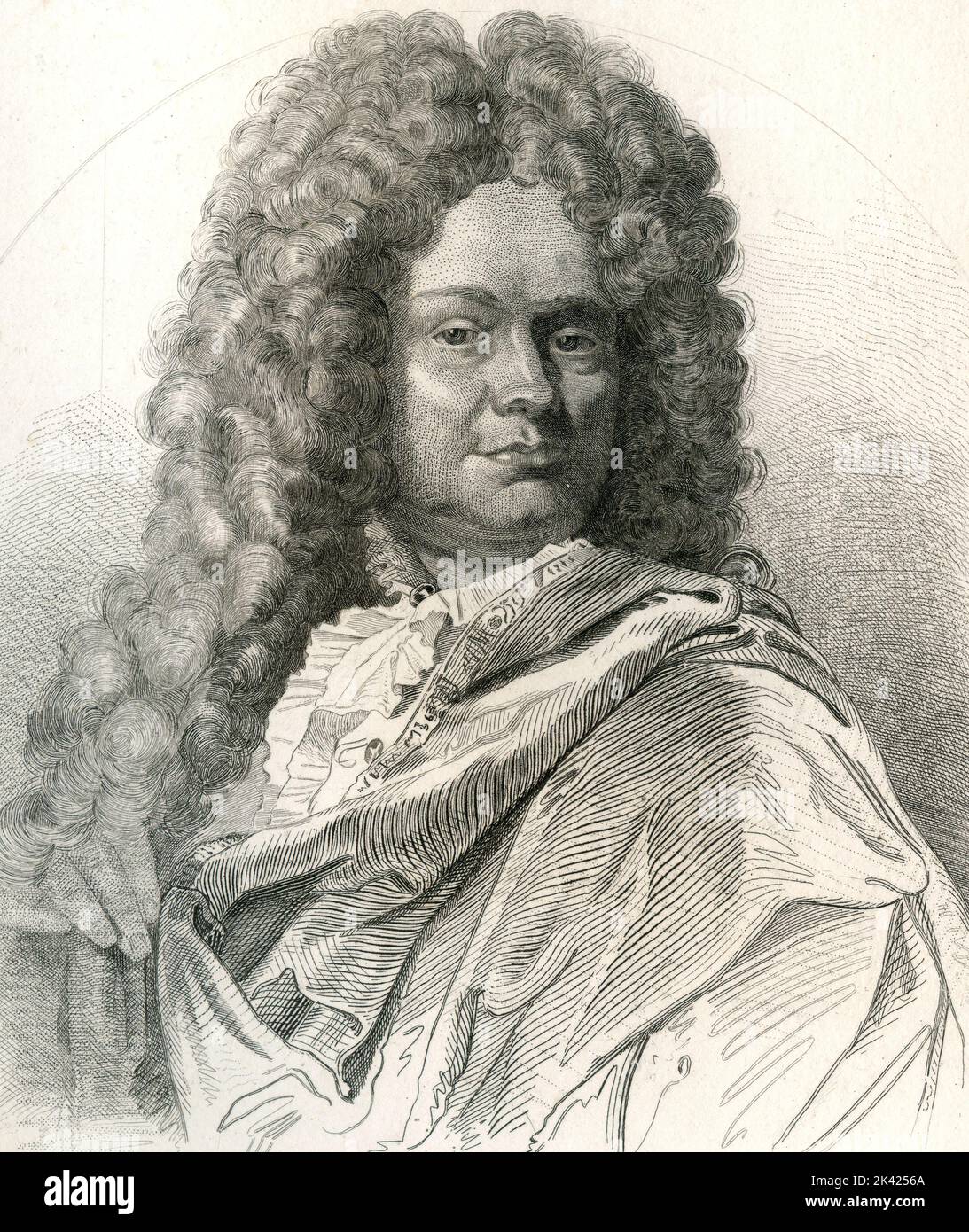 Portrait du peintre hollandais Adriaen van der Werff, 1800 ca. Banque D'Images