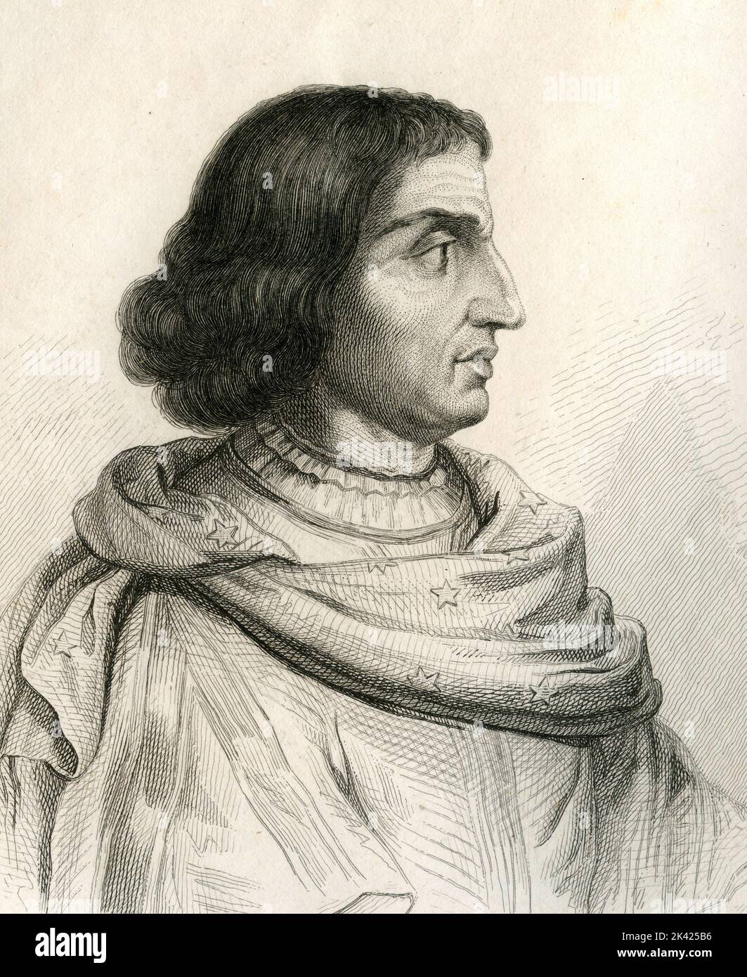 Portrait de l'écrivain et diplomate français Philippe de Commines, 1800 ca. Banque D'Images