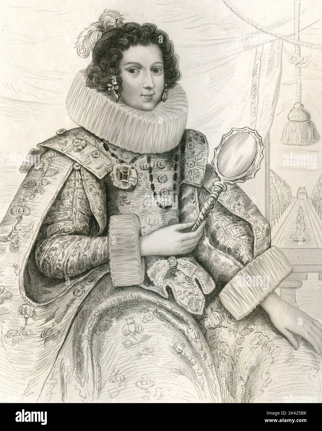 Portrait de Margaret d'Autriche, duchesse de Parme, 1800 ca. Banque D'Images