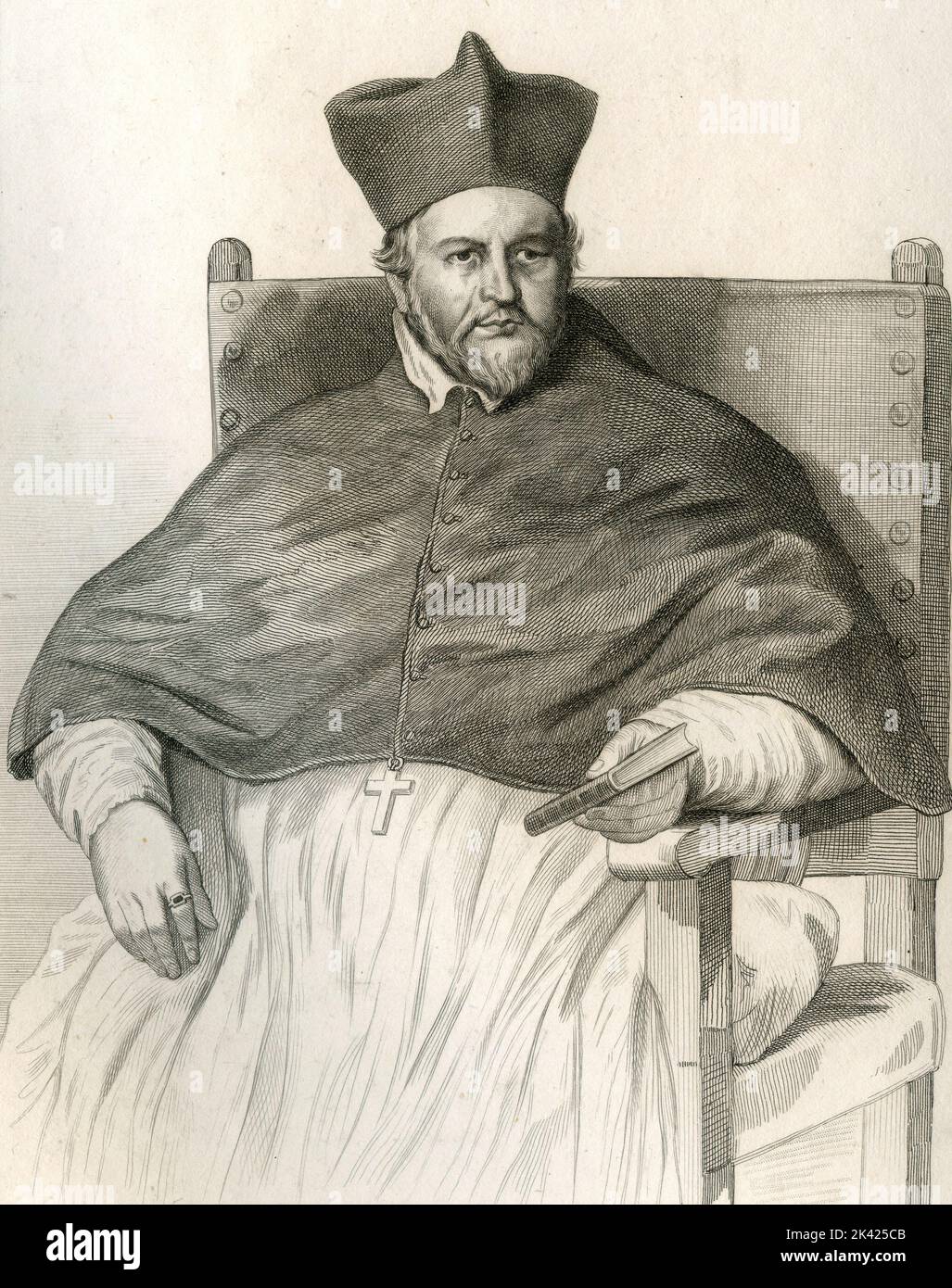 Portrait de Bisontin homme d'État Cardinal Antoine Perrenot de Granvelle, 1800 ca. Banque D'Images