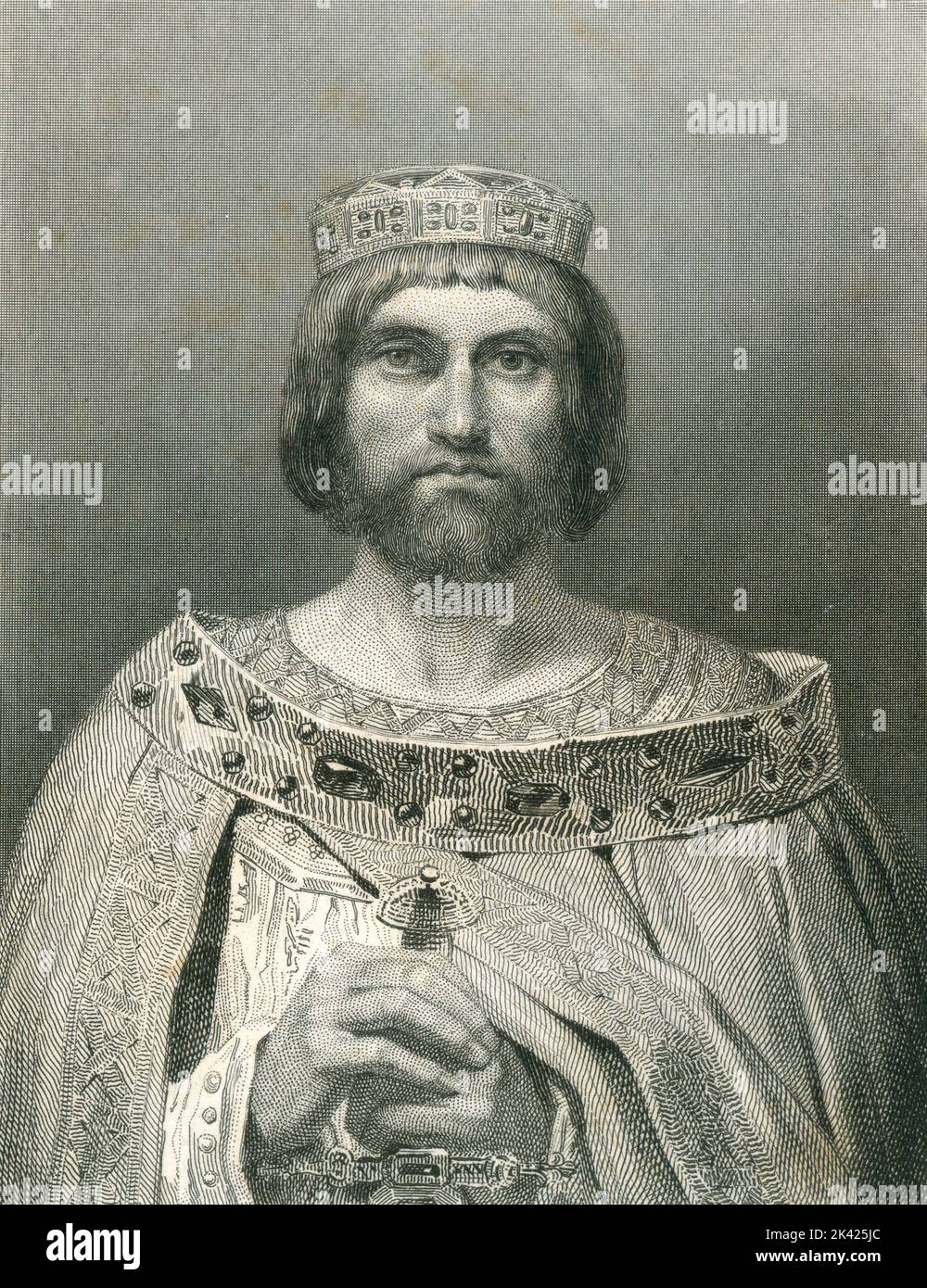 Portrait de Thierry I, roi des Francs, 1800 ca. Banque D'Images