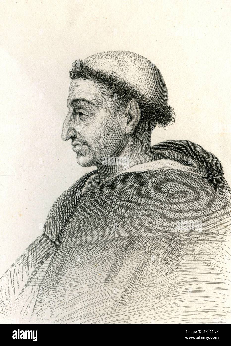 Portrait du frère dominicain italien Girolamo Savonarola, 1800 ca. Banque D'Images