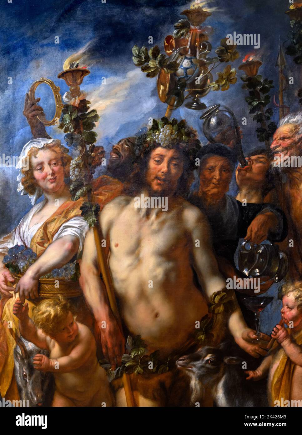 Le Triumph de Bacchus par Jacob Jordaens (1593-1678), huile sur toile, 1640s Banque D'Images