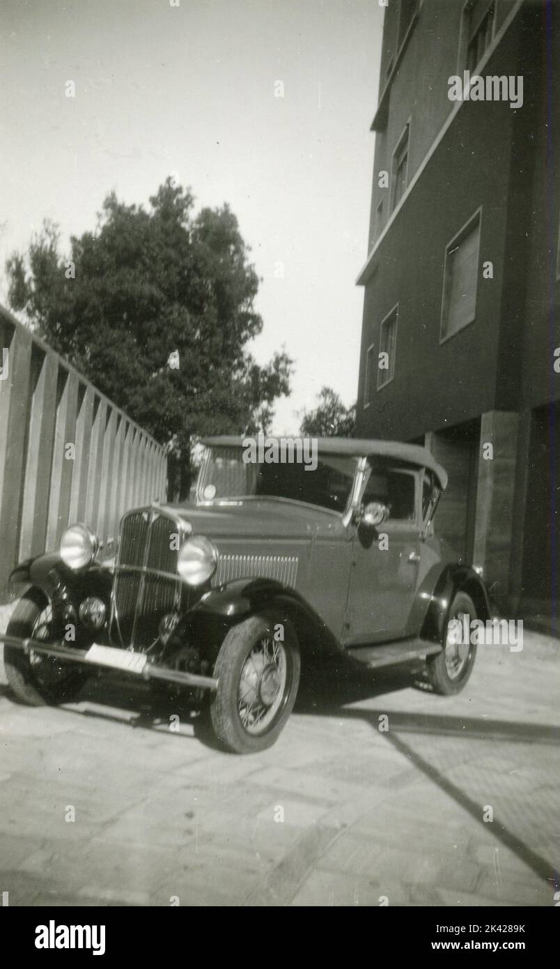FIAT 508 Balilla cabriolet, Italie 1930s Banque D'Images