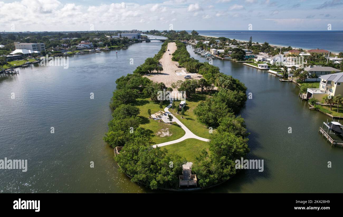 Casey Key Boat Ramp et parc Banque D'Images