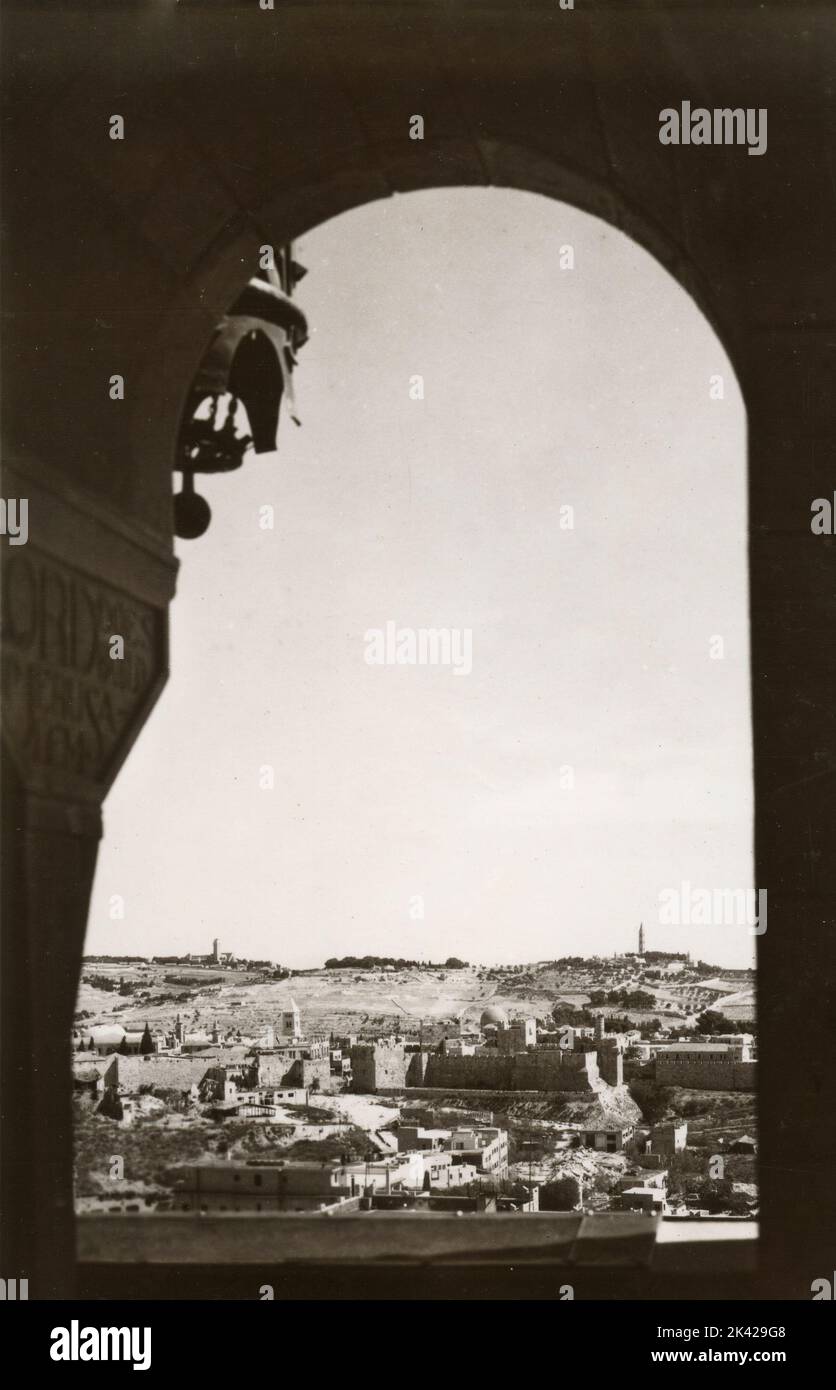 Vue de Jérusalem, Israël 1950s Banque D'Images