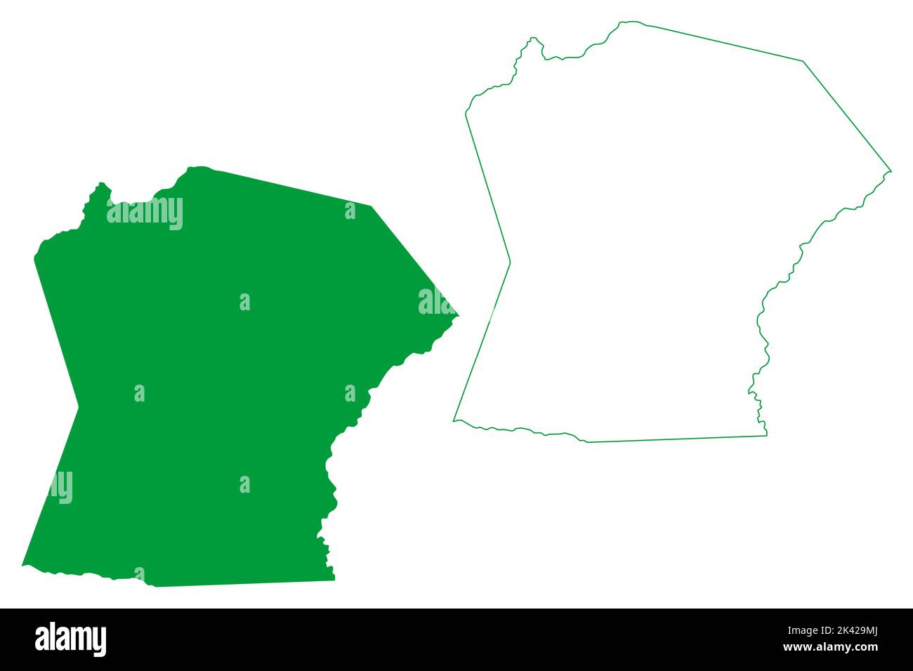 Municipalité de Frecheirinha (état de Ceará, municipalités du Brésil, République fédérative du Brésil) carte illustration vectorielle, scribble croquis Frecheirinha Illustration de Vecteur