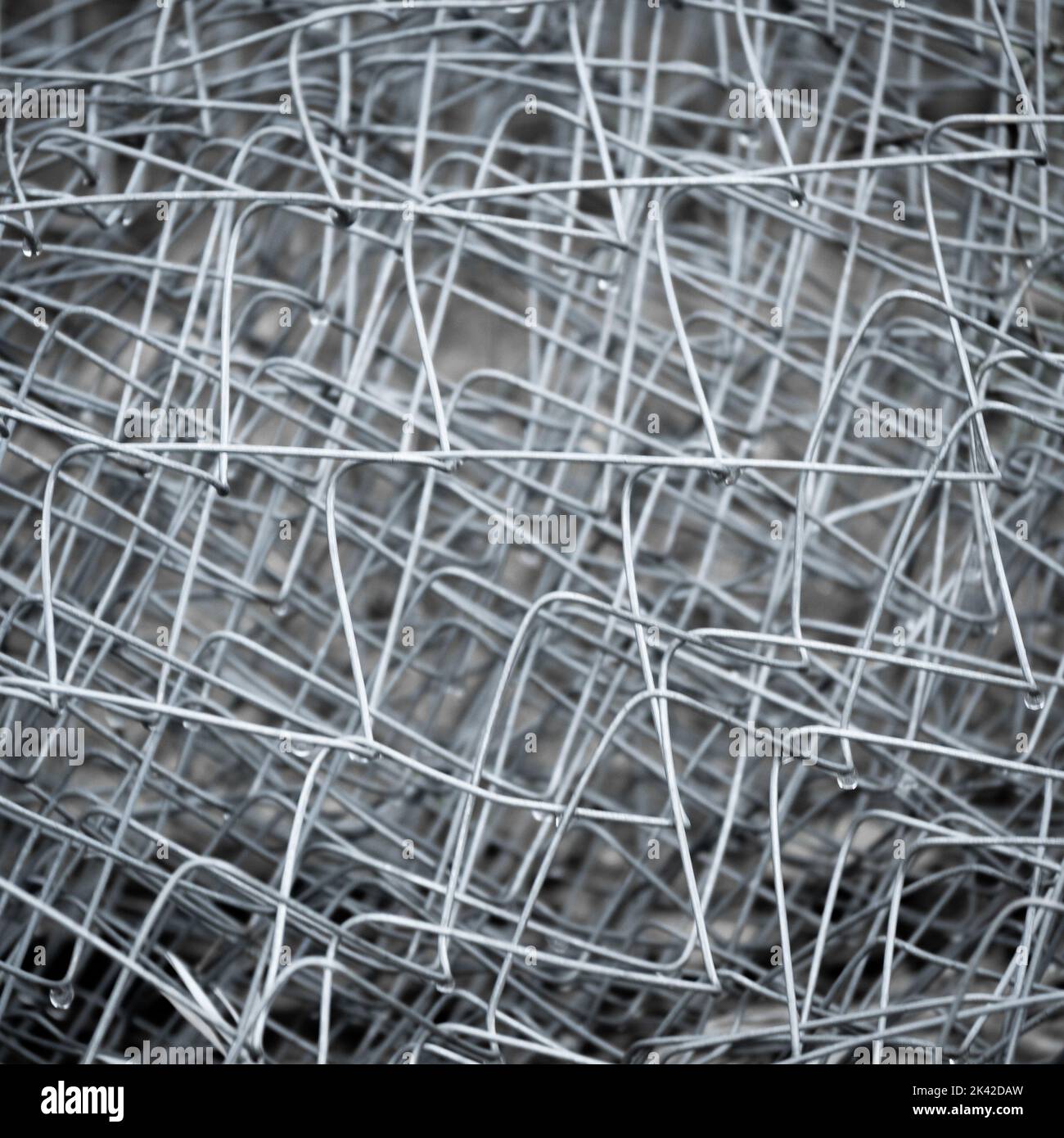 Filet métallique abstrait, couleurs monochromes Banque D'Images