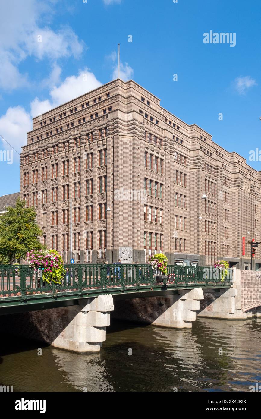 Archives de la ville d'Amsterdam, bâtiment de Bazel, pays-Bas Banque D'Images