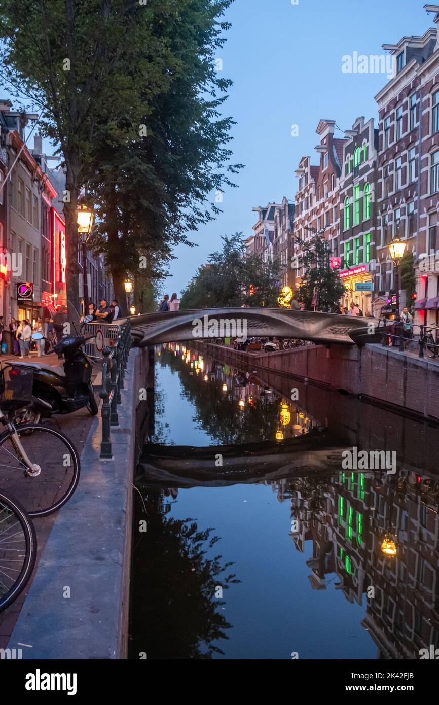 MX3D Bridge, de Wallen, Amsterdam, pays-Bas Banque D'Images