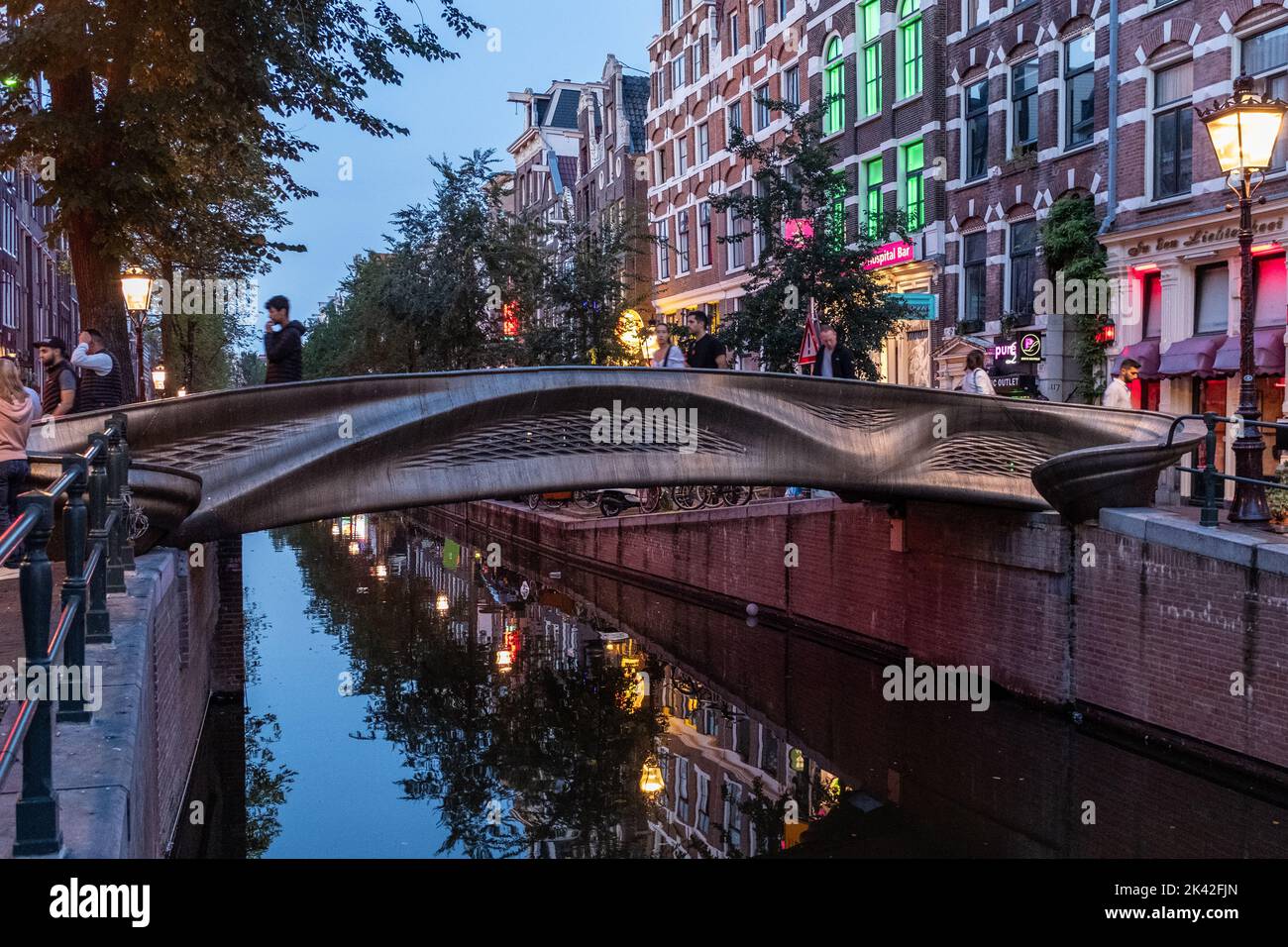 MX3D Bridge, de Wallen, Amsterdam, pays-Bas Banque D'Images
