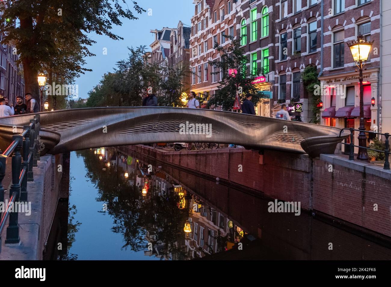 MX3D Bridge, de Wallen, Amsterdam, pays-Bas Banque D'Images