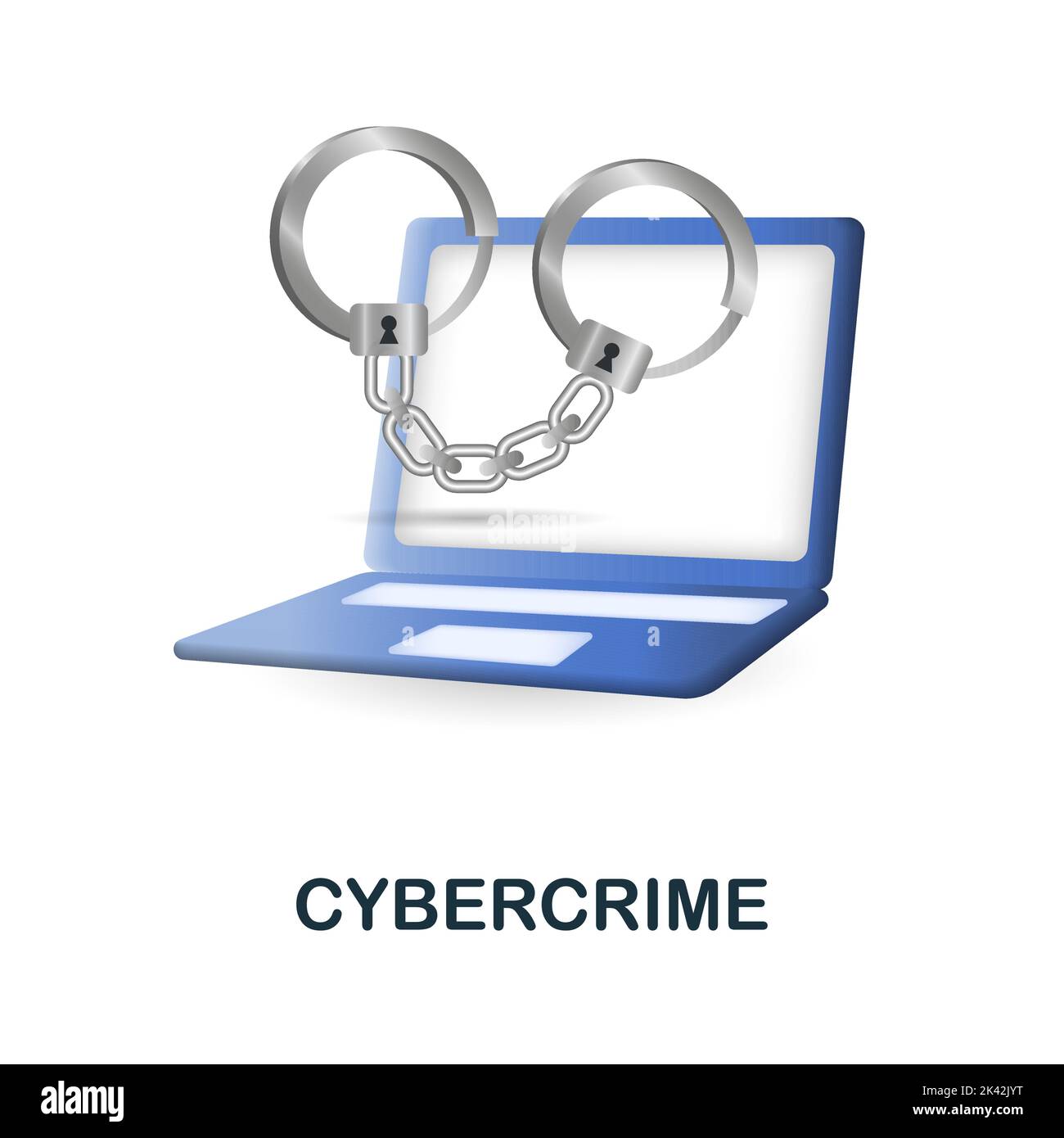 Icône de cybercriminalité. 3d illustration de la collecte de cybercrimes. Icône Creative Cybercrime 3D pour la conception Web, les modèles, les infographies et plus encore Illustration de Vecteur