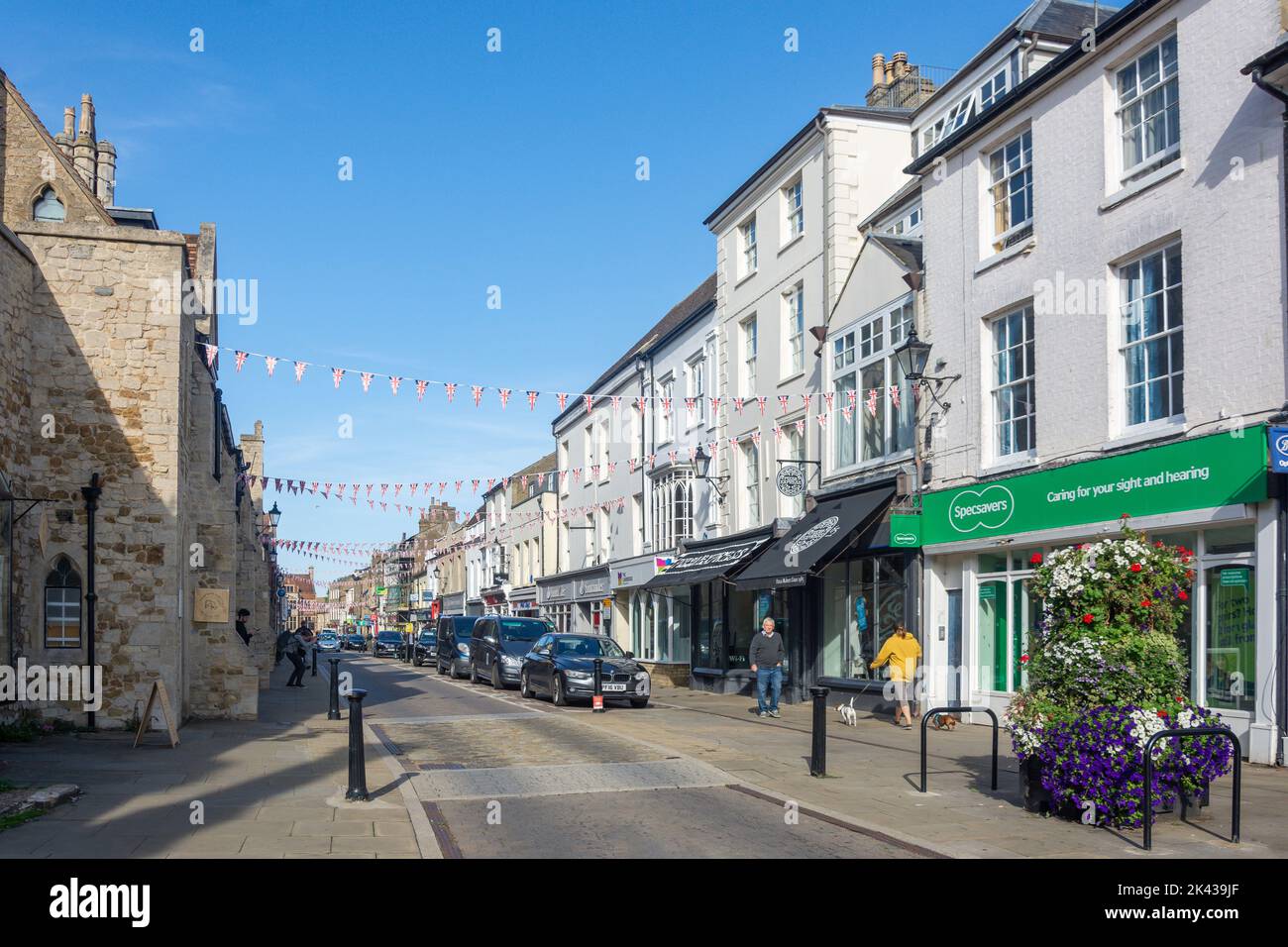 High Street, Ely, Cambridgeshire, Angleterre, Royaume-Uni Banque D'Images