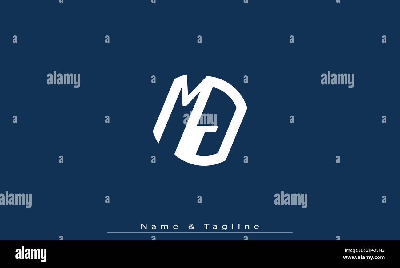 Lettres de l'alphabet initiales Monogram logo MJ , JM Illustration de Vecteur