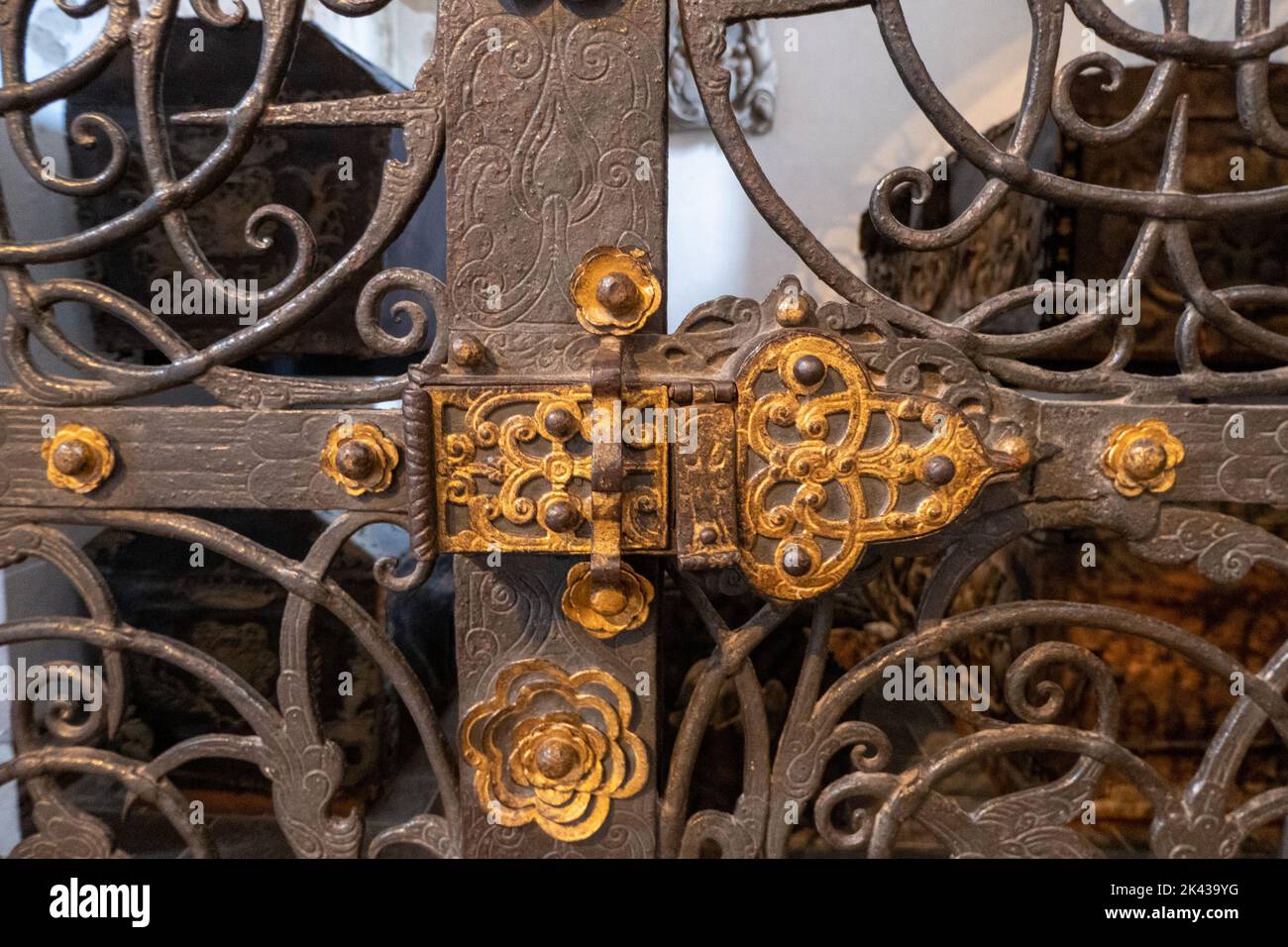 Ancienne écluse à la porte de la cathédrale de Viborg au Danemark Banque D'Images Ancienne écluse à la porte de la cathédrale de Viborg au Danemark Banque D'Images