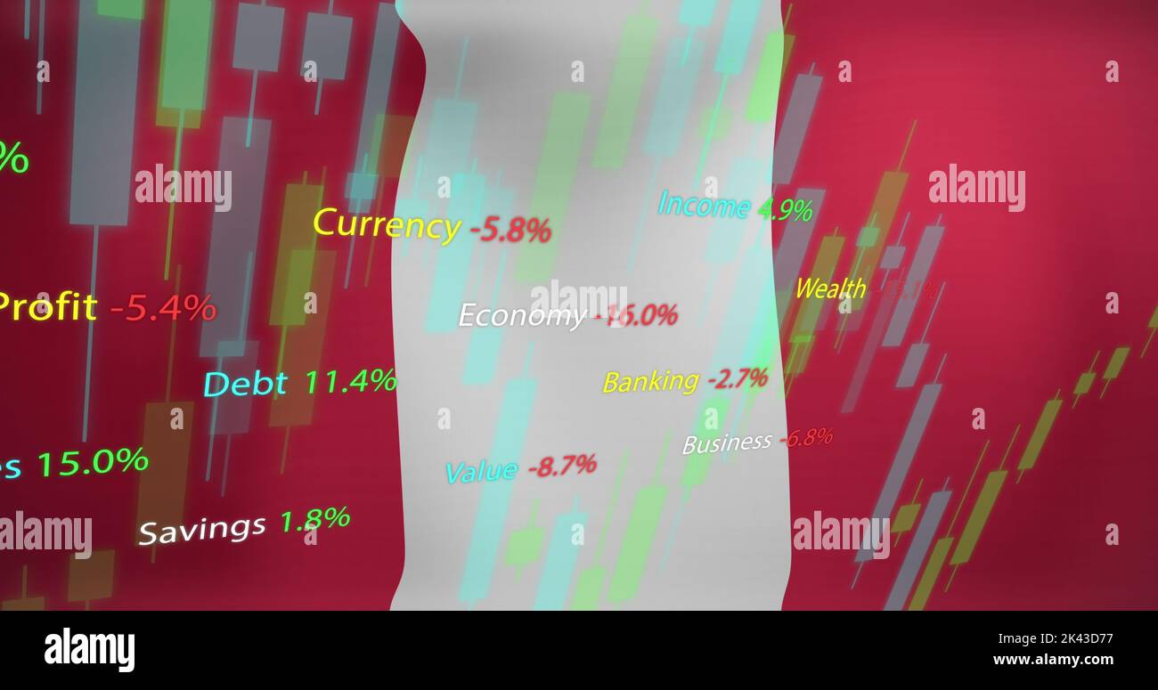 Image du traitement des données sur le drapeau du pérou Banque D'Images