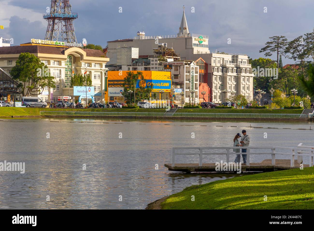 Lac Xuan Huong, Dalat, province de Lam Dong, Vietnam Banque D'Images