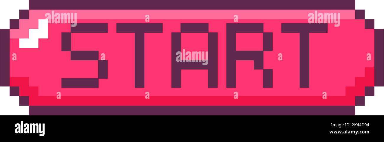 Pour les jeux 8 bits, lancez le vecteur de début Illustration de Vecteur
