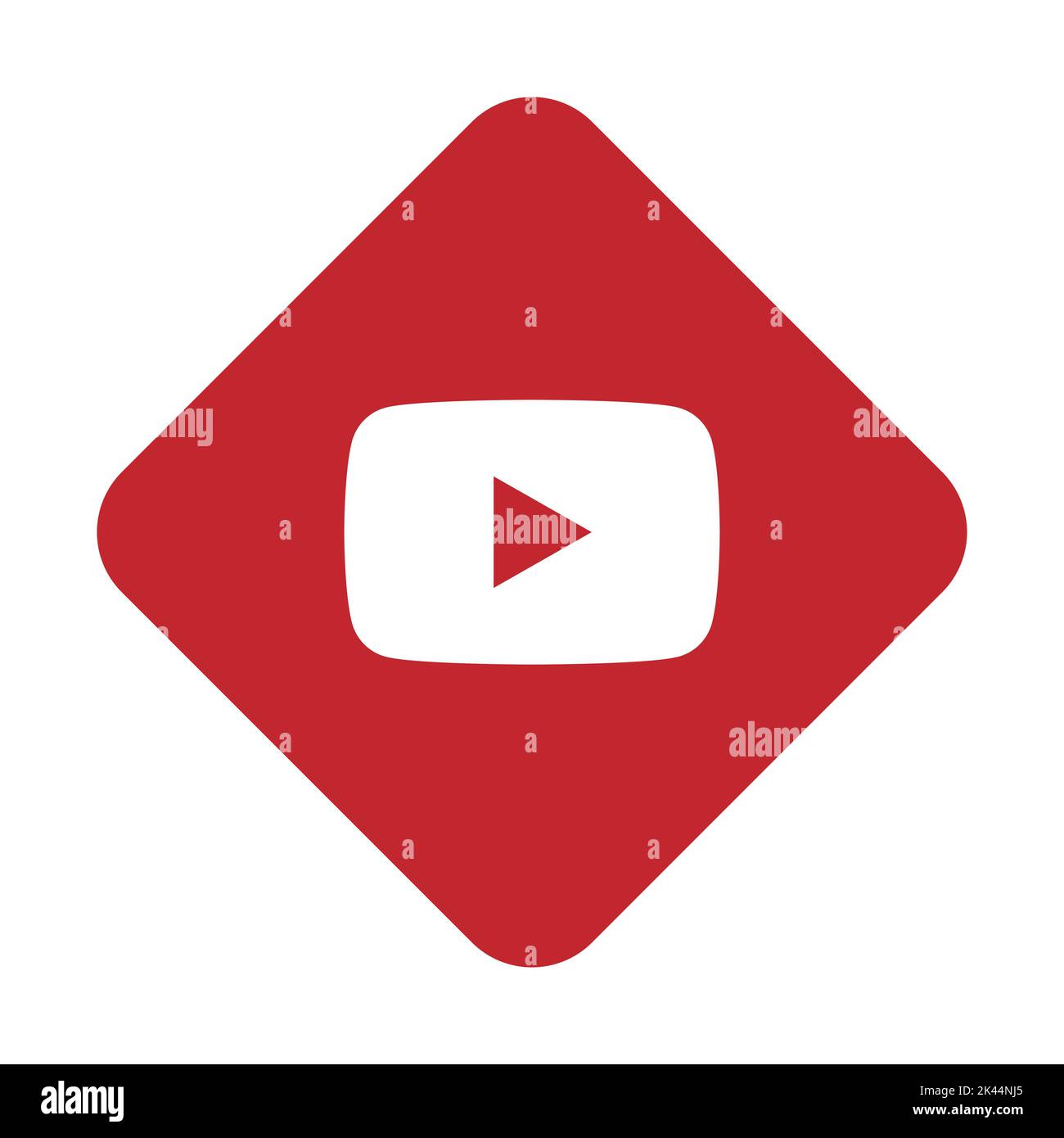 Icône de l'application YouTube sur les réseaux sociaux Illustration de Vecteur