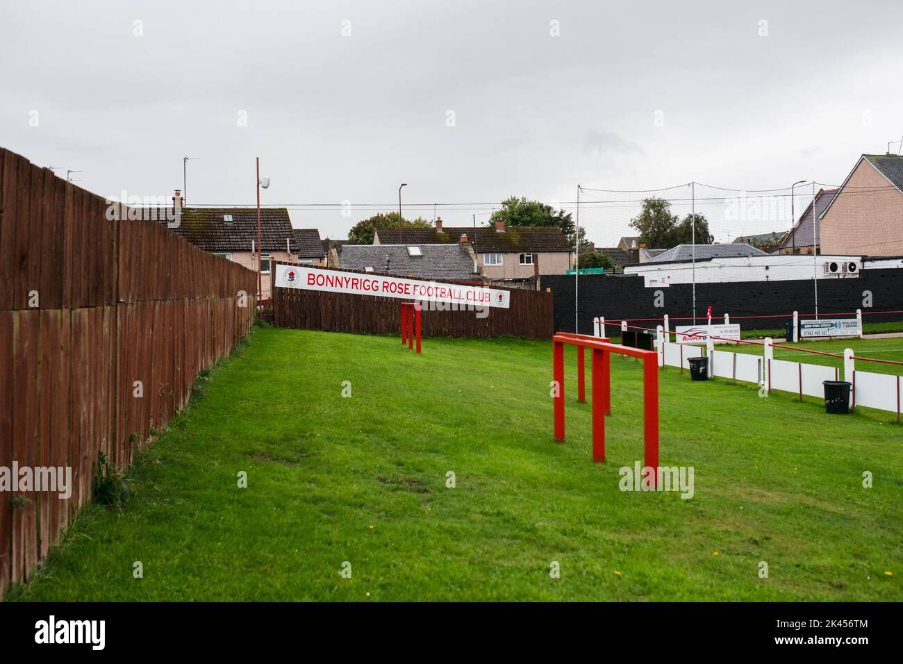 Bonnyrigg Rose Athletic est un club de football de la ville de Bonnyrigg, Midlothian. Ils jouent dans la Ligue écossaise deux et jouent au parc New Dundas. Banque D'Images