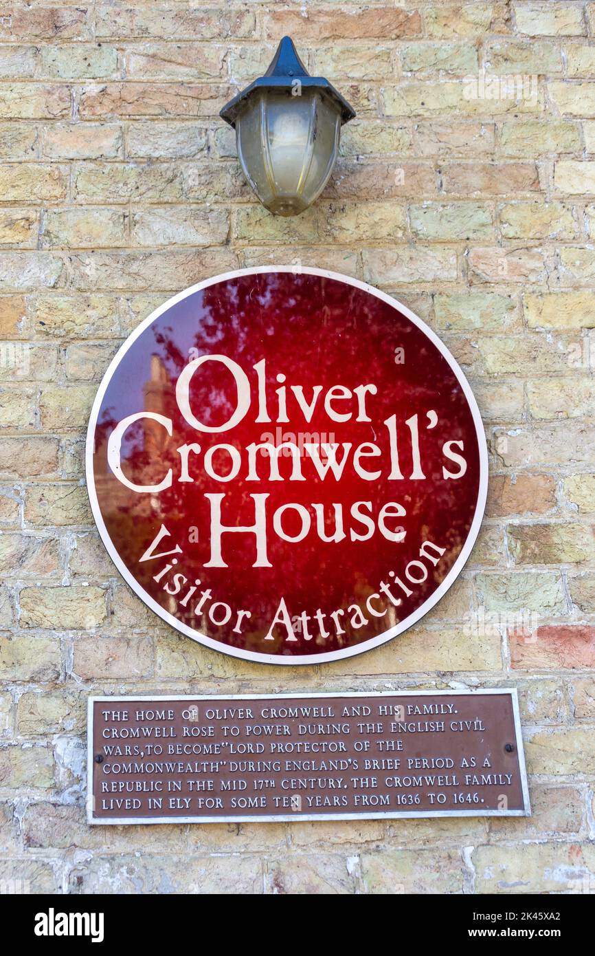 Maison d'Oliver Cromwell (Centre d'Information Touristique), Church Lane, Ely, Cambridgeshire, Angleterre, Royaume-Uni Banque D'Images