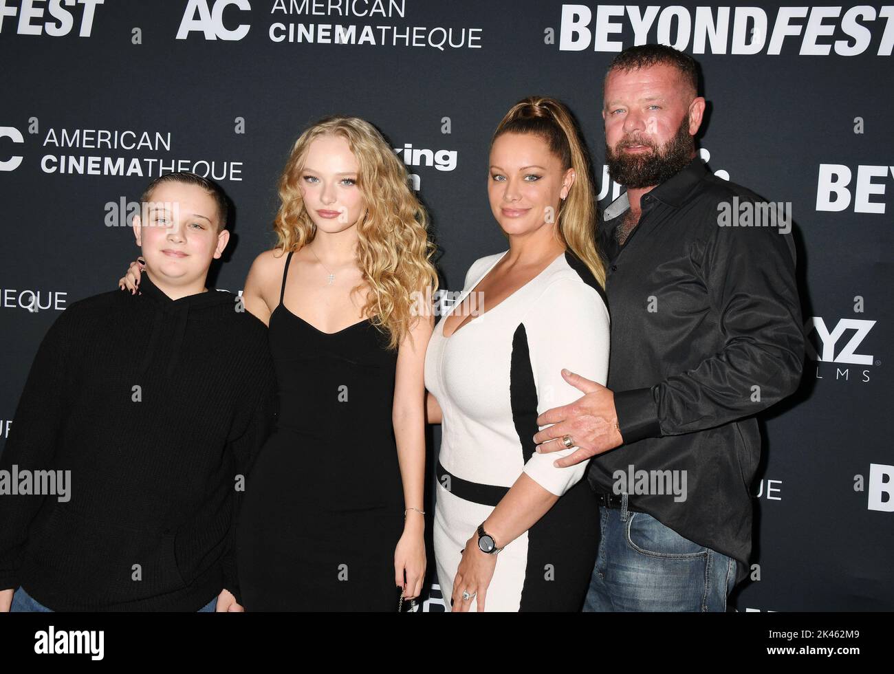 Santa Monica, Californie 29th septembre 2022. (G-D) Jaxon Miller, Amiah Miller, Katie Miller et Merrill Miller assistent à la projection spéciale de « My Best Friend's Exorcism » au Aero Theatre on 29 septembre 2022 à Santa Monica, en Californie. Crédit : Jeffrey Mayer/JTM photos/Media Punch/Alay Live News Banque D'Images