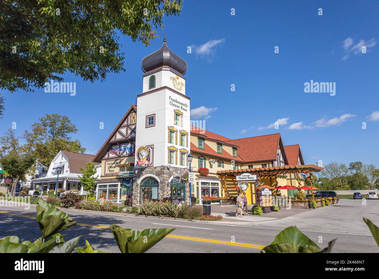 Cheese Haus Frankenmuth Michigan USA Building extérieur style bavarois Architecture Cheese Shop et souvenirs touristiques ville de Frankenmuth Banque D'Images