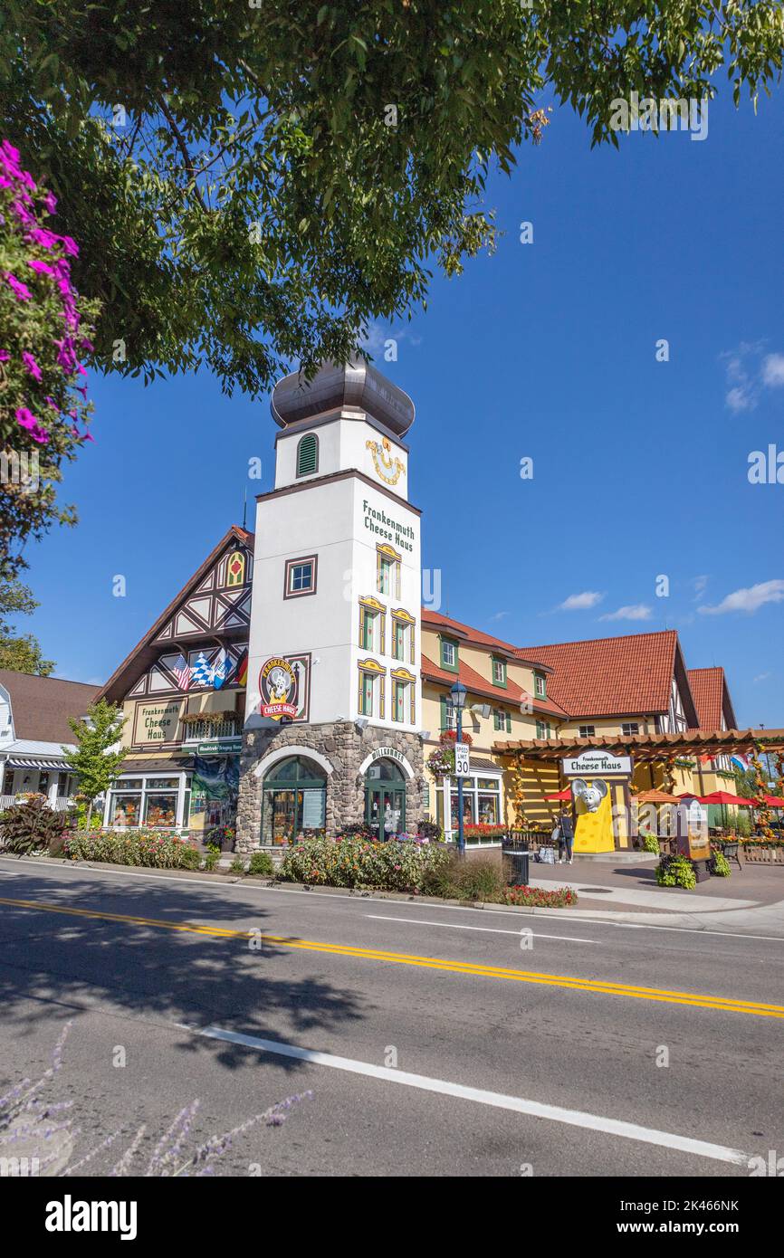 Cheese Haus Frankenmuth Michigan USA Building extérieur style bavarois Architecture Cheese Shop et souvenirs touristiques ville de Frankenmuth Banque D'Images