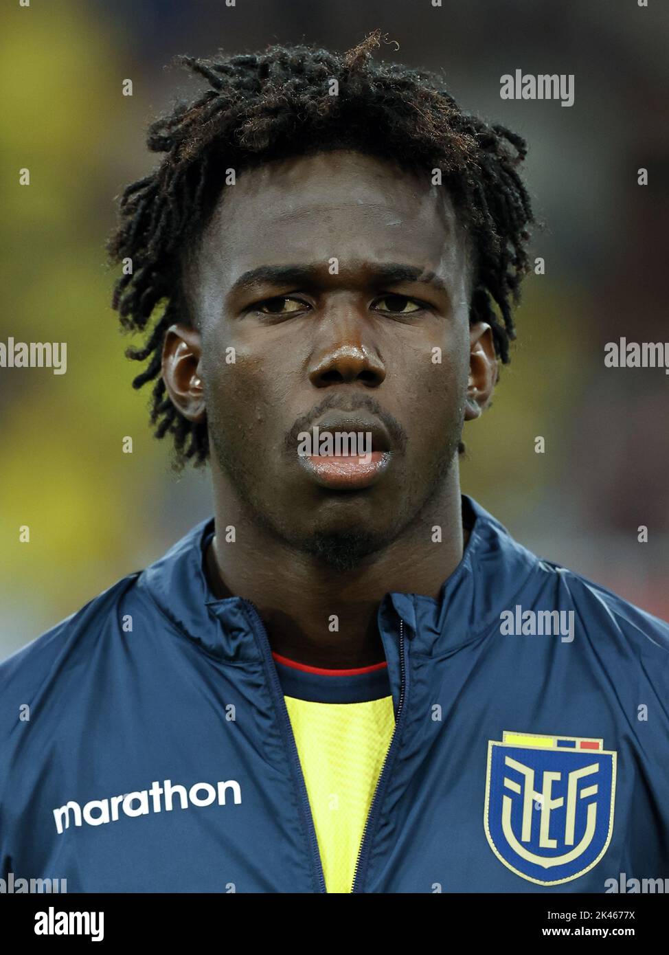 DUSSELDORF - Jackson Porozo de l'Equateur pendant le match international amical entre le Japon et l'Equateur à l'arène de Dusseldorf sur 27 septembre 2022 à Dusseldorf, Allemagne. ANP | hauteur néerlandaise | Maurice van Steen Banque D'Images