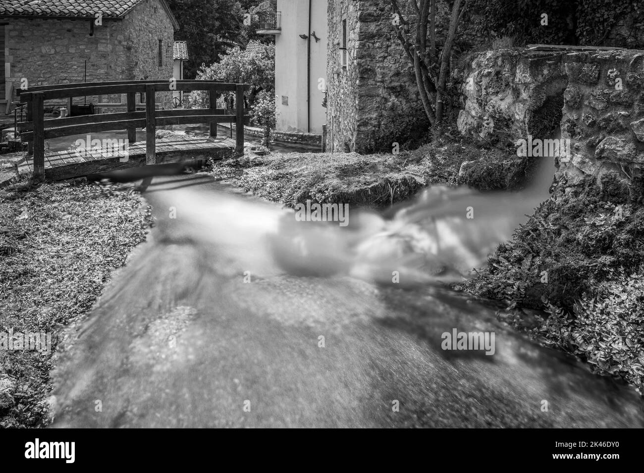 Rasiglia. Petit village des sources. Ombrie Banque D'Images