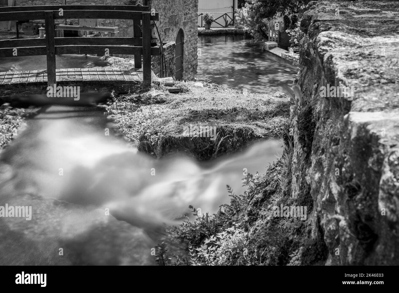 Rasiglia. Petit village des sources. Ombrie Banque D'Images