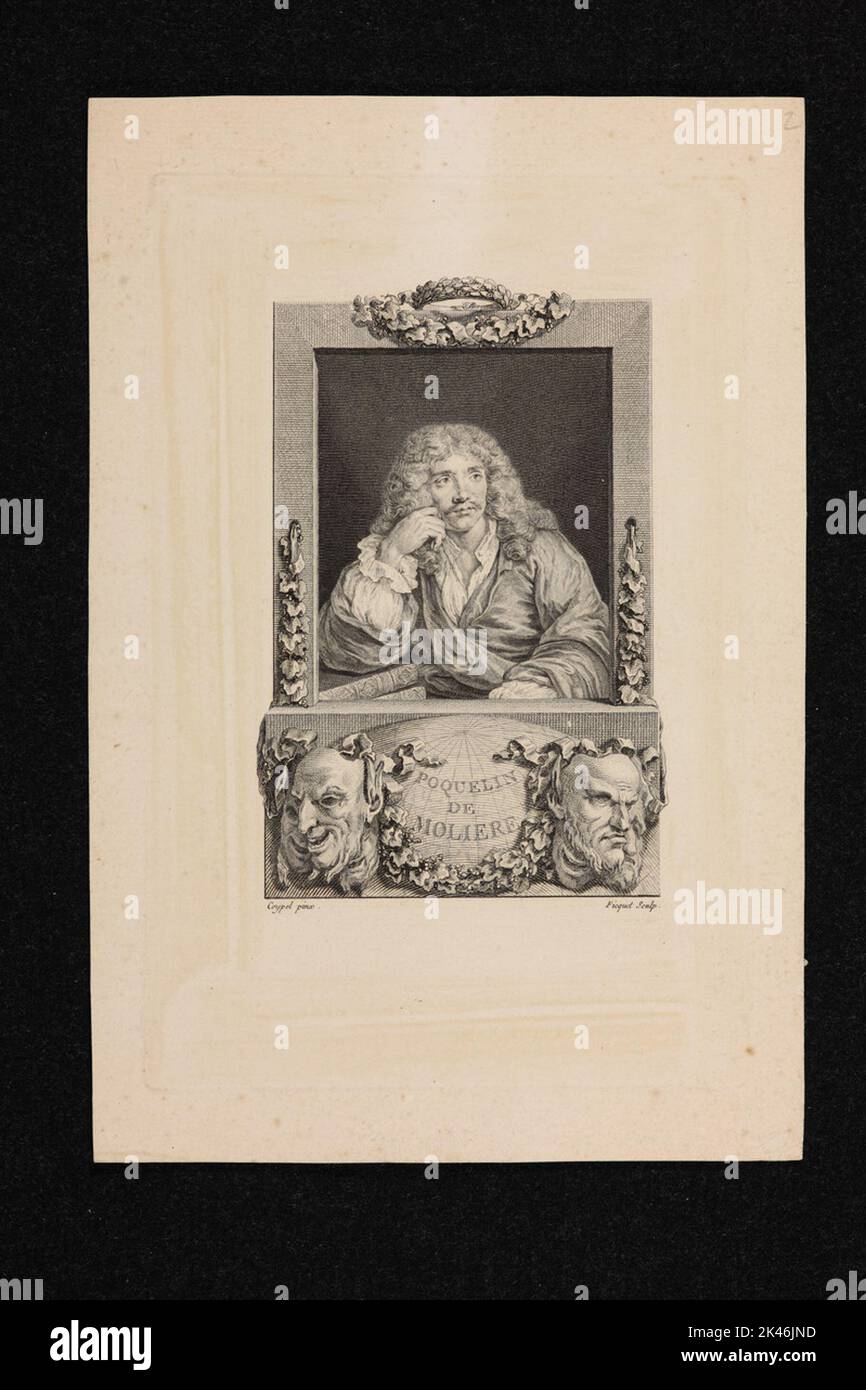 Portrait du Poquelin de Molière Banque D'Images