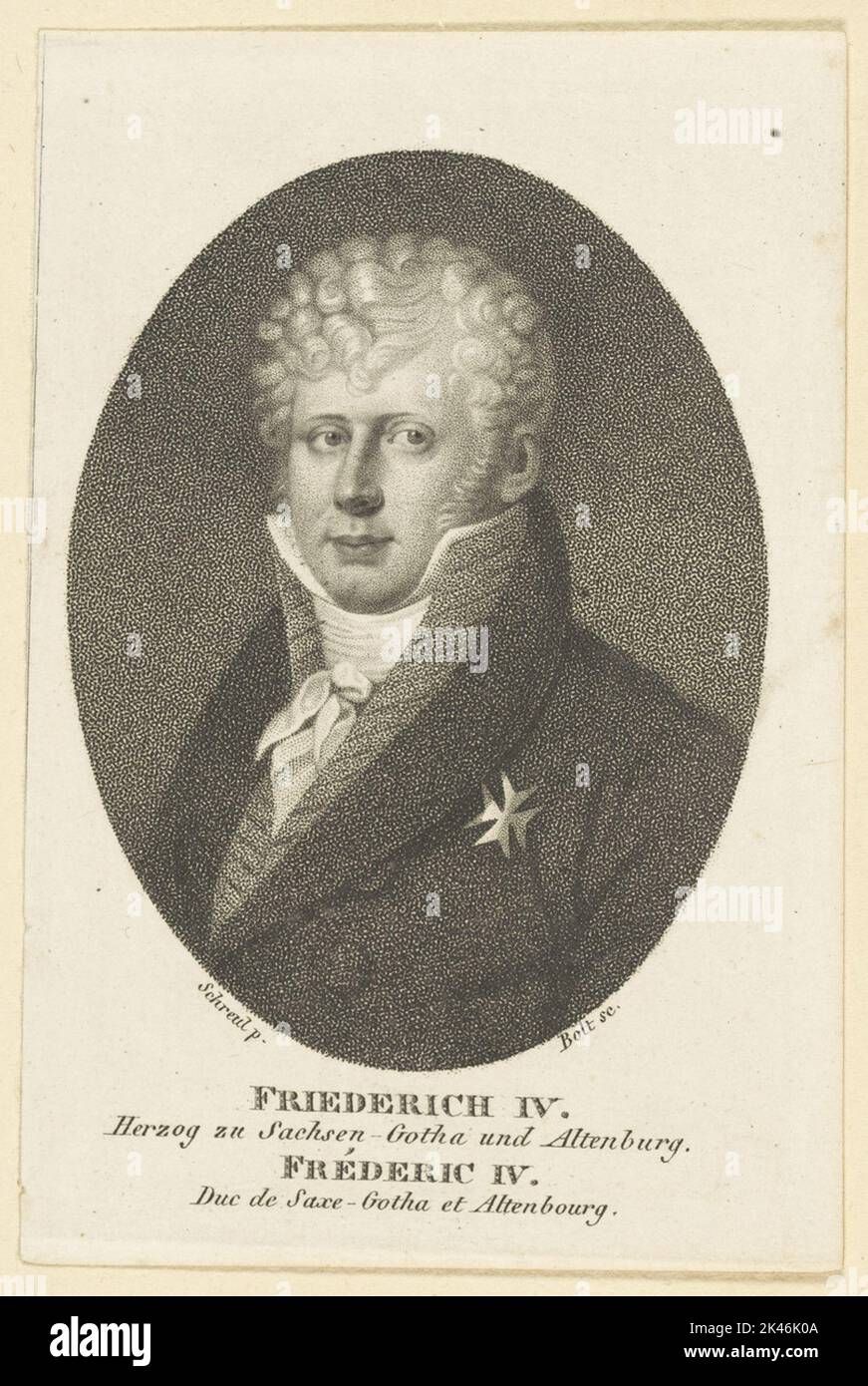Portrait de Friederich IV., Herzog zu Sachsen - Gotha et Altenburg Banque D'Images