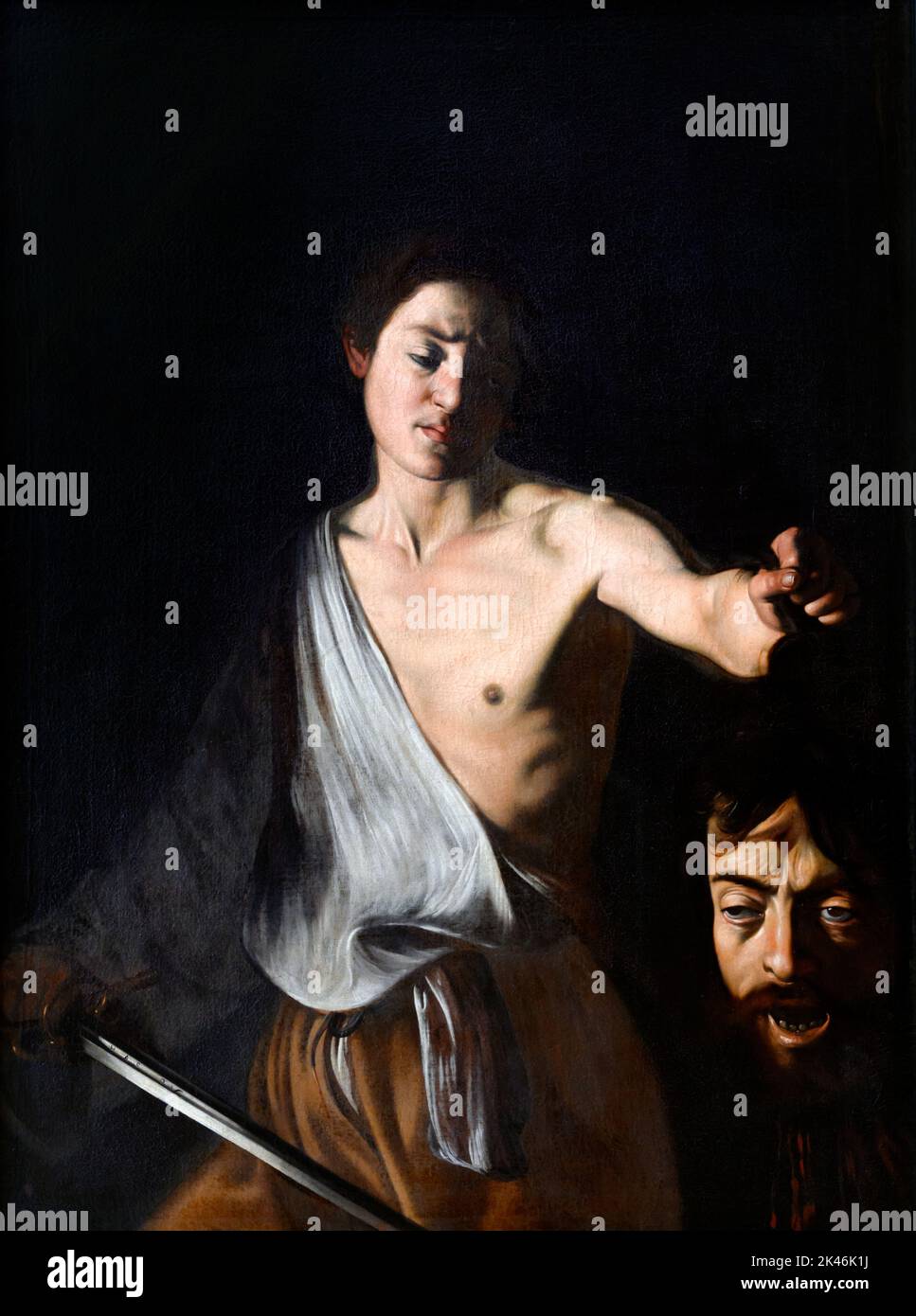 Caravaggio. David avec le chef de Goliath (copie) par Michel-Ange Merisi da Caravaggio (1571-1610) Banque D'Images