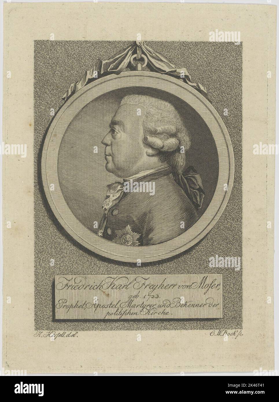 Portrait de Friedrich Karl Freyherr von Moser Banque D'Images