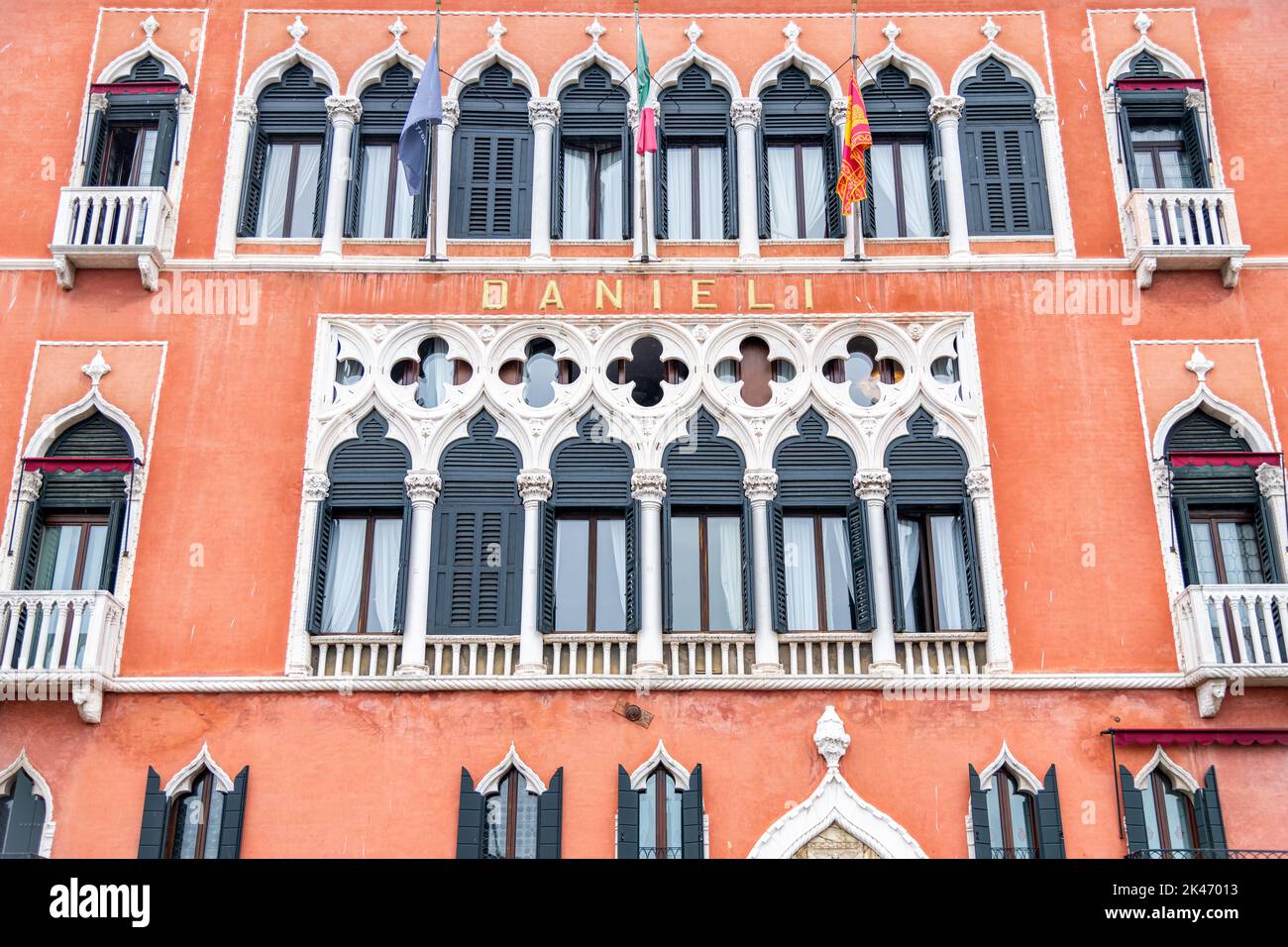 La façade arrière de l'hôtel Danieli à Venise, Italie Banque D'Images