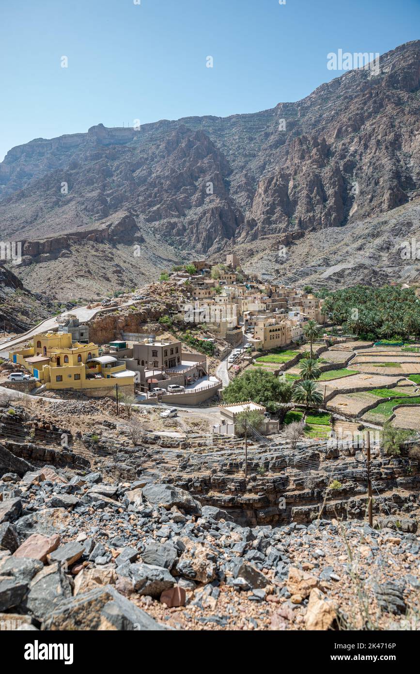 Village de montagne traditionnel de Balad SEET , Oman Banque D'Images